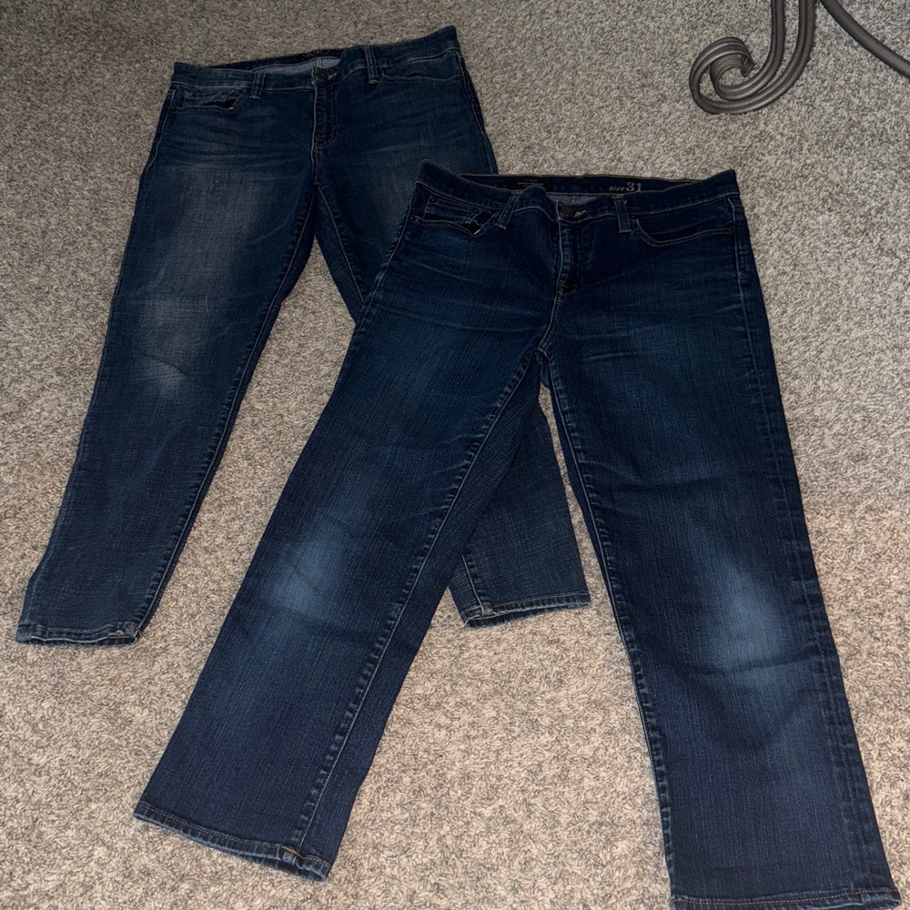 J Crew and Lucky Dark Dark Blue Jeans